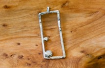 rectangle silver pendant